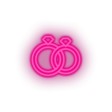 Charger l'image dans la galerie, pink couple_rings led couple rings engagement love present relationship romance valentine day neon factory