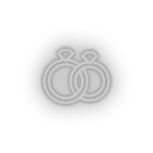 Charger l'image dans la galerie, white couple_rings led couple rings engagement love present relationship romance valentine day neon factory