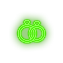 Charger l'image dans la galerie, green couple_rings led couple rings engagement love present relationship romance valentine day neon factory