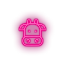 Charger l'image dans la galerie, pink cow led animal cartoon cow farm fauna herbivore zoo neon factory