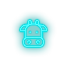 Charger l'image dans la galerie, ice_blue cow led animal cartoon cow farm fauna herbivore zoo neon factory