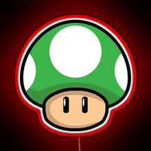 Charger l'image dans la galerie, Cute Green Mushroom with Eyes RGB neon sign red