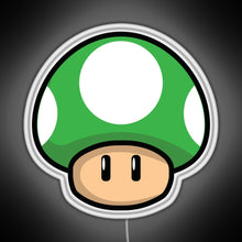 Charger l'image dans la galerie, Cute Green Mushroom with Eyes RGB neon sign white
