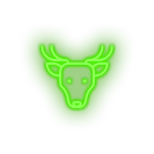 Charger l'image dans la galerie, green deer led animal cartoon deer fauna herbivore roe zoo neon factory