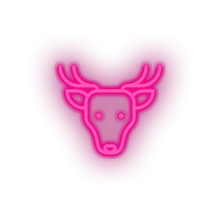 Charger l'image dans la galerie, pink deer led animal cartoon deer fauna herbivore roe zoo neon factory