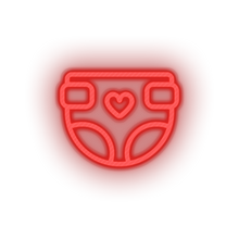 Charger l'image dans la galerie, red diaper family children heart care child kid baby led neon factory