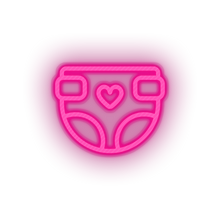 Charger l'image dans la galerie, pink diaper family children heart care child kid baby led neon factory