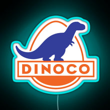 Charger l'image dans la galerie, Dinoco Cars RGB neon sign lightblue