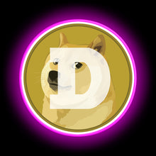 Charger l'image dans la galerie, Dogecoin glowing sign
