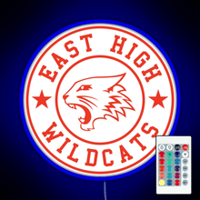Charger l'image dans la galerie, East High Wildcats RGB neon sign remote