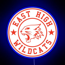 Charger l'image dans la galerie, East High Wildcats RGB neon sign blue