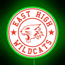 Charger l'image dans la galerie, East High Wildcats RGB neon sign green