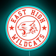 Charger l'image dans la galerie, East High Wildcats RGB neon sign lightblue