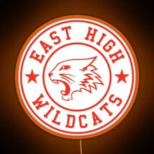 Charger l'image dans la galerie, East High Wildcats RGB neon sign orange