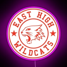 Charger l'image dans la galerie, East High Wildcats RGB neon sign  pink