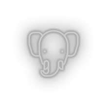 Charger l'image dans la galerie, white elepant led animal bishop cartoon elephant fauna herbivore zoo neon factory
