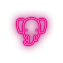 Charger l'image dans la galerie, pink elepant led animal bishop cartoon elephant fauna herbivore zoo neon factory