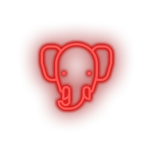Charger l'image dans la galerie, red elepant led animal bishop cartoon elephant fauna herbivore zoo neon factory