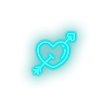 Charger l'image dans la galerie, ice_blue fall_in_love led arrow fall in love heart love relationship romance valentine day neon factory