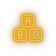 Charger l'image dans la galerie, warm_white family blocks abcs toys abc alphabet children child educative kid baby educational led neon factory