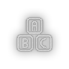 Charger l'image dans la galerie, white family blocks abcs toys abc alphabet children child educative kid baby educational led neon factory