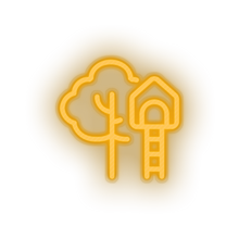 Charger l'image dans la galerie, family children house playground outdoors tree child kid baby treehouse Neon led factory
