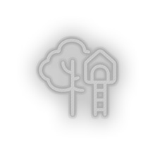 Charger l'image dans la galerie, white family children house playground outdoors tree child kid baby treehouse led neon factory