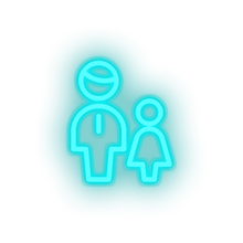 Charger l'image dans la galerie, ice_blue family parent father children human person child daughter kid grandfather baby led neon factory