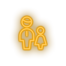 Charger l'image dans la galerie, warm_white family parent father children human person child daughter kid grandfather baby led neon factory