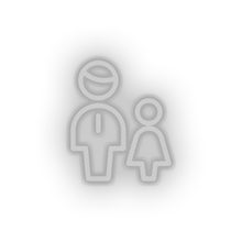 Charger l'image dans la galerie, white family parent father children human person child daughter kid grandfather baby led neon factory