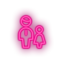 Charger l'image dans la galerie, pink family parent father children human person child daughter kid grandfather baby led neon factory