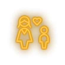 Charger l'image dans la galerie, warm_white family person mother human children parent heart child kid baby led neon factory