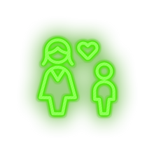 Charger l'image dans la galerie, family person mother human children parent heart child kid baby Neon led factory