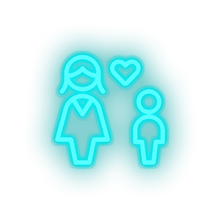 Charger l'image dans la galerie, ice_blue family person mother human children parent heart child kid baby led neon factory