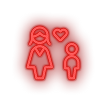 Charger l'image dans la galerie, red family person mother human children parent heart child kid baby led neon factory