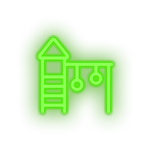Charger l'image dans la galerie, green family play children playground outdoors child structure kid baby playhouse led neon factory