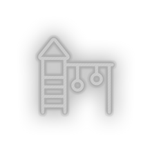 Charger l'image dans la galerie, white family play children playground outdoors child structure kid baby playhouse led neon factory