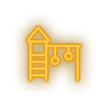 Charger l'image dans la galerie, warm_white family play children playground outdoors child structure kid baby playhouse led neon factory
