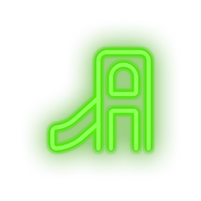 Charger l'image dans la galerie, green family play children playground outdoors child structure kid slide baby led neon factory