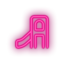 Charger l'image dans la galerie, pink family play children playground outdoors child structure kid slide baby led neon factory