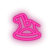 Charger l'image dans la galerie, pink family ride rocking toys children baby hobby play child kid horse toy led neon factory