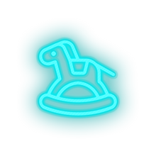 Charger l'image dans la galerie, ice_blue family ride rocking toys children baby hobby play child kid horse toy led neon factory