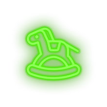 Charger l'image dans la galerie, green family ride rocking toys children baby hobby play child kid horse toy led neon factory