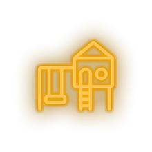 Charger l'image dans la galerie, warm_white family swing play children playground outdoors child structure kid baby playhouse led neon factory