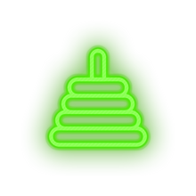 Charger l'image dans la galerie, family toys tower children baby rings stack counting educative child educational kid Neon led factory