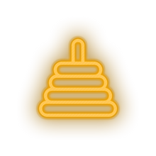 Charger l'image dans la galerie, warm_white family toys tower children baby rings stack counting educative child educational kid led neon factory
