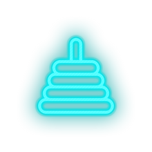 Charger l'image dans la galerie, ice_blue family toys tower children baby rings stack counting educative child educational kid led neon factory