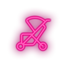 Charger l'image dans la galerie, pink family trolley children care child kid baby stroller led neon factory