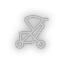 Charger l'image dans la galerie, white family trolley children care child kid baby stroller led neon factory