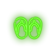 Charger l'image dans la galerie, green flip_flops led beach flip flop holiday sandals slippers summer vacation neon factory